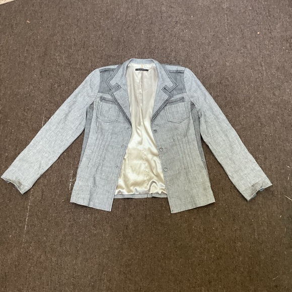 Womens Elie Tahari Grey Blazer & Pants Suit Set - Blazer Size 8, Pants Size 4 - Picture 2 of 16